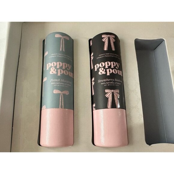 Poppy & Pout X Kaxi 100% Natural Lip Balm ~ & Hair Bow Gift Set. NEW *READ* - Picture 3 of 5